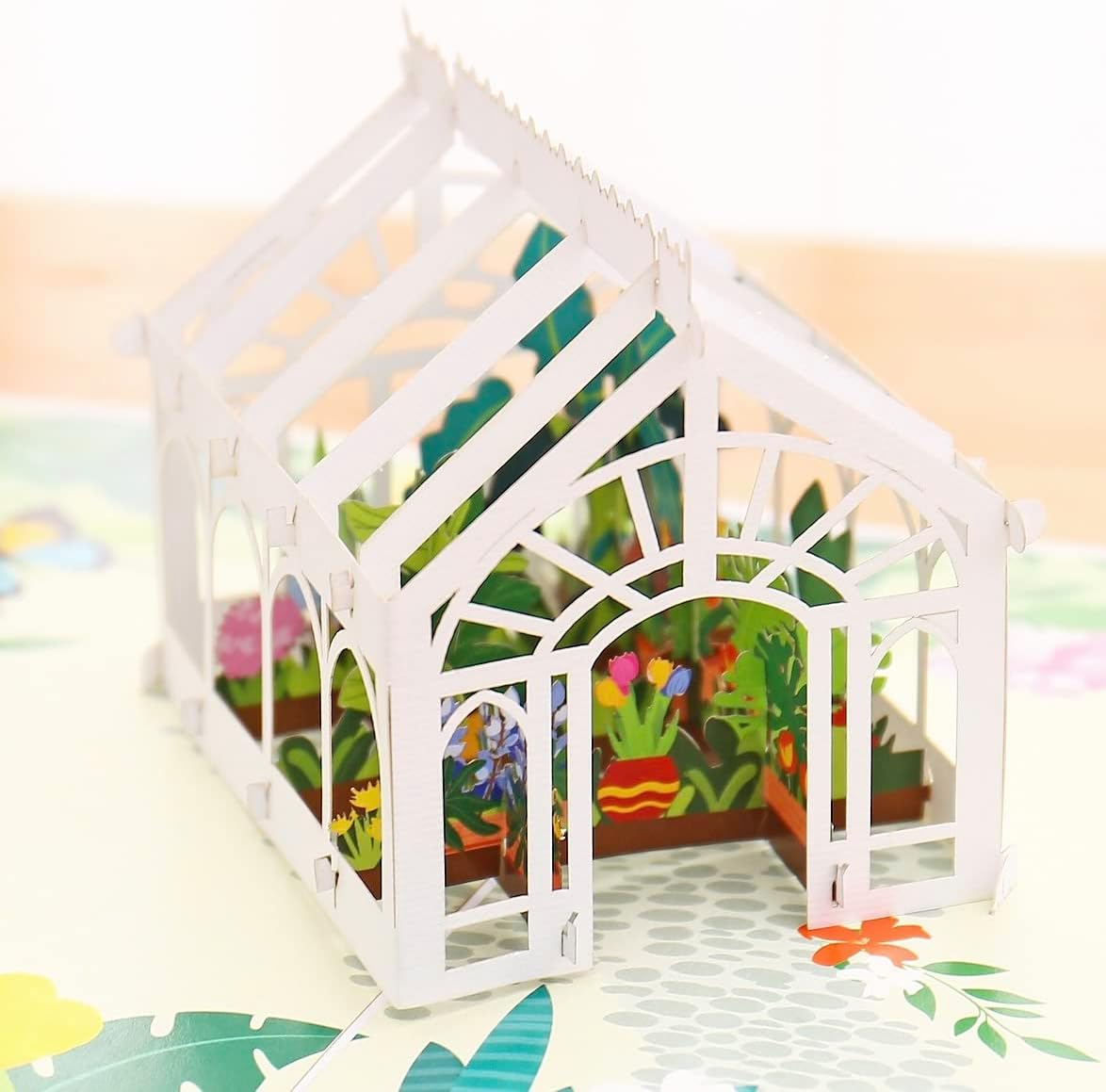 Liif Mother’s Day Greenhouse 3D Greeting Pop Up Card For All Occasions, Mother’s Day, Father’s Day, Anniversary, Thinking Of You, Get Well,…
