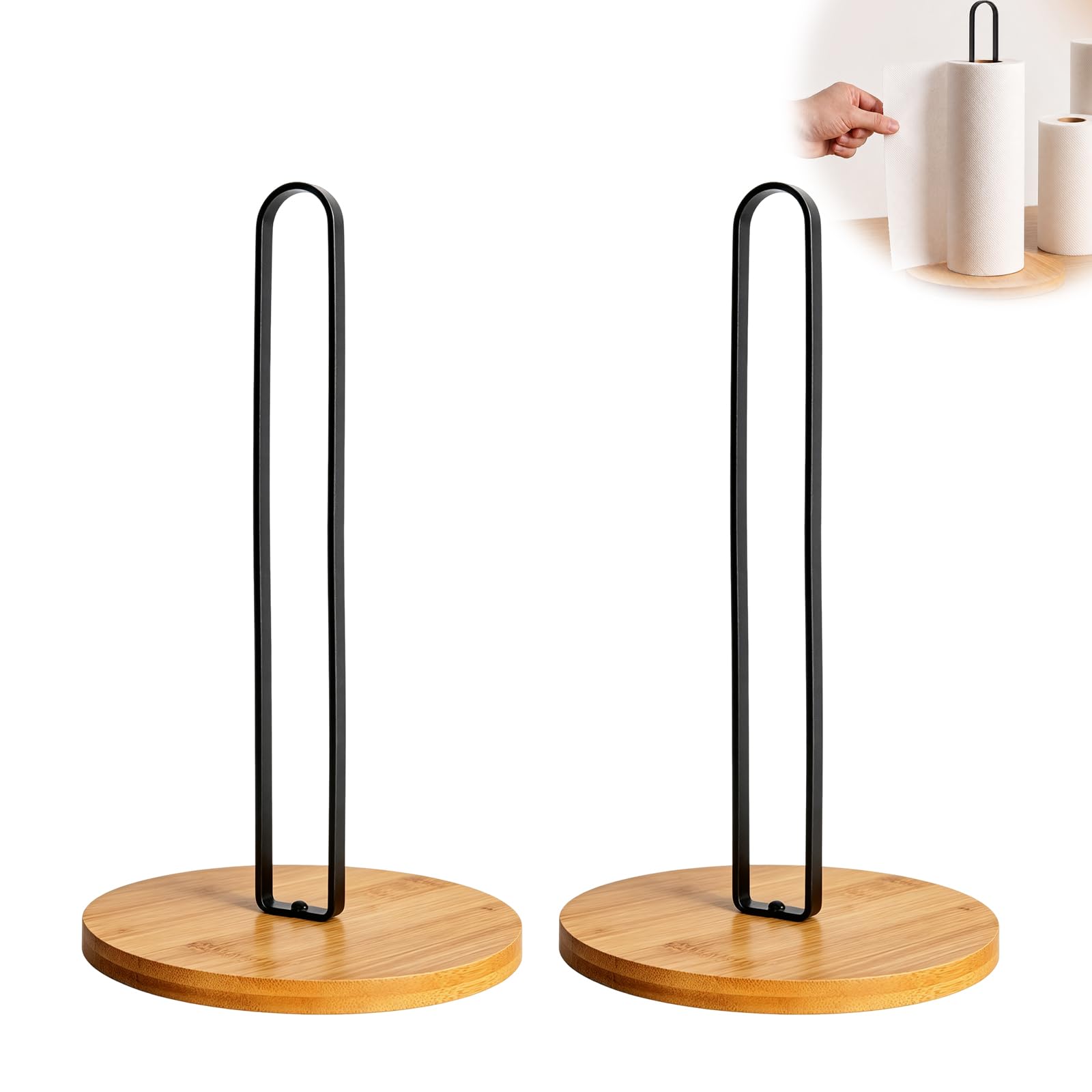 Thhiit Kitchen Roll Holder, 2Pcs Paper Towel Holder for Kitchen, Bathroom