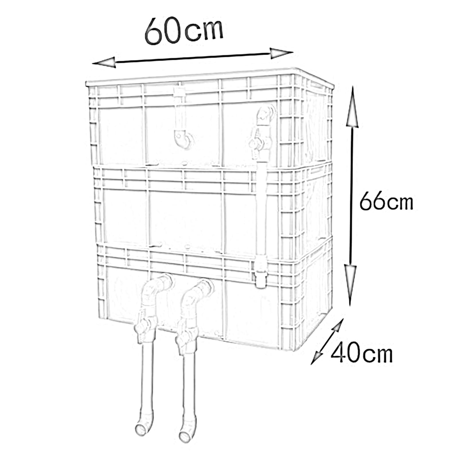 Filtres pour Aquarium - Boîtier de Filtration Externe pour Aquariums et bassins, kit de Filtration à Grand débit (média filtrant Non Inclus)