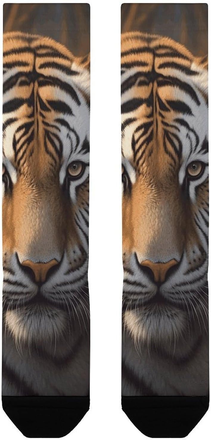 Tiger Knee High Soccer Socks Moisture Wicking