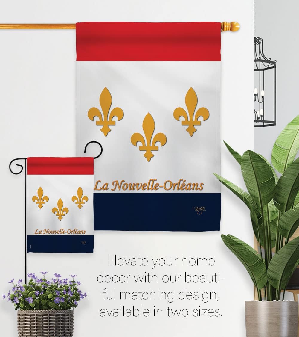Breeze Decor - New Orleans Interests - Everyday Impressions Decorative Vertical House Flag 28" x 40" Printed In USA