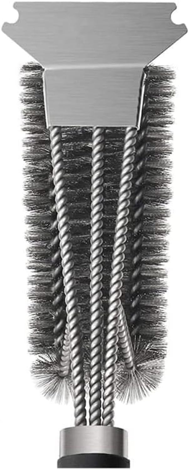 Cepillo Limpieza Barbacoa de Acero Inoxidable, Cepillo para Parrilla Potente, Herramienta de Limpieza de Barbacoa Accesorio de Cocción con Raspadores de Parilla