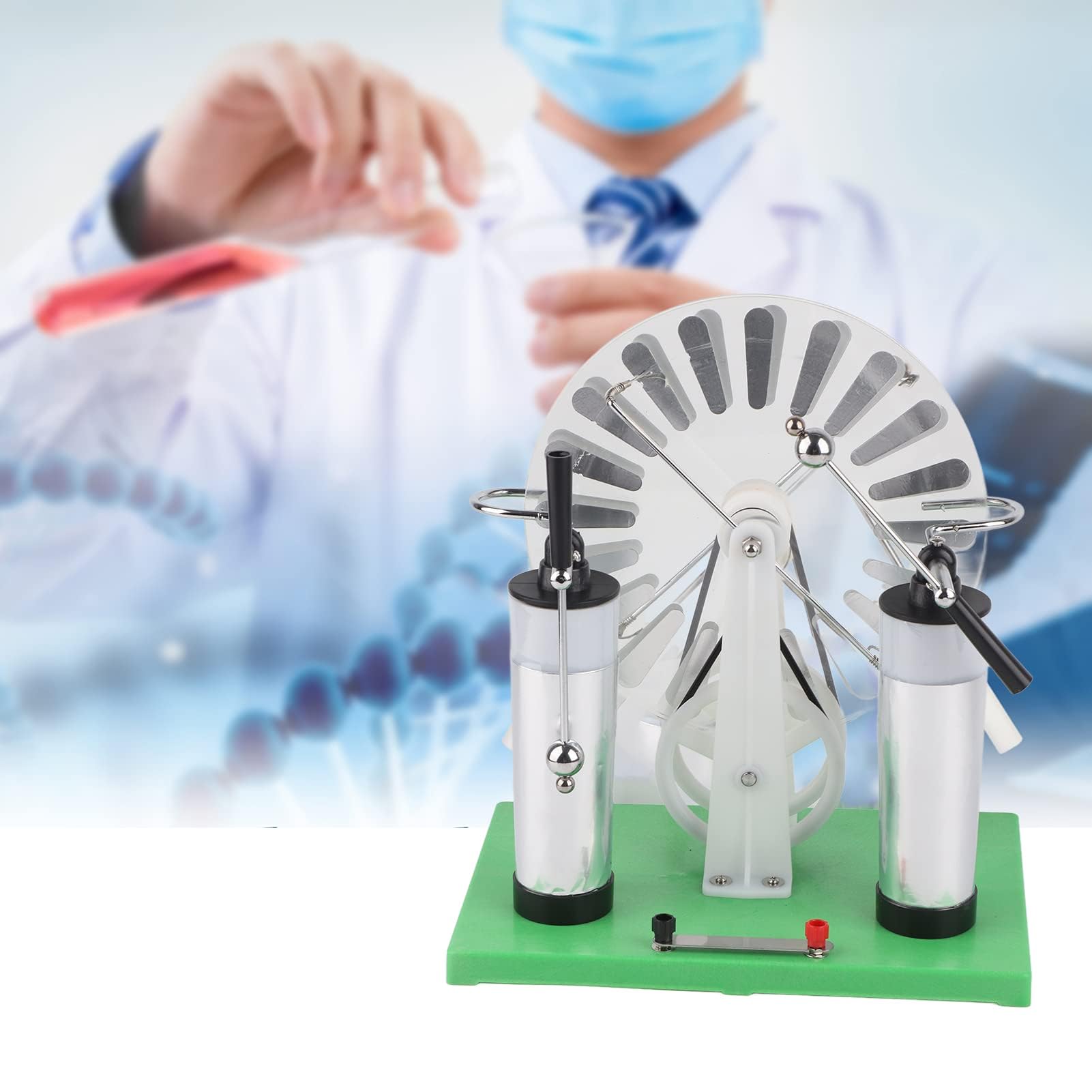 Generatore Wimshurst Premium Macchina Statica Esperimento di Fisica Generatore di elettricità a Induzione Elettrostatica Prestazioni Migliorate con Manico Isolato Capacità Ad