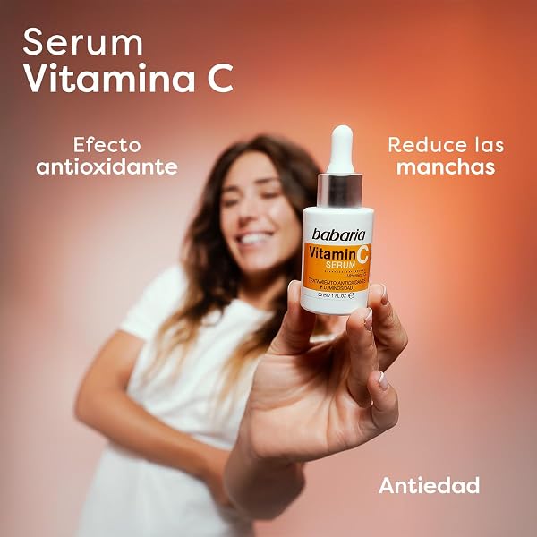 Babaria - Serum Vitamina C | Vitamina C Cara Que Ilumina Tu Rostro| Serum Facial Mujer Y Hombre Con Naranja | Piel Luminosa 30ml | Reduce Las Manchas | 100% Vegan - 2