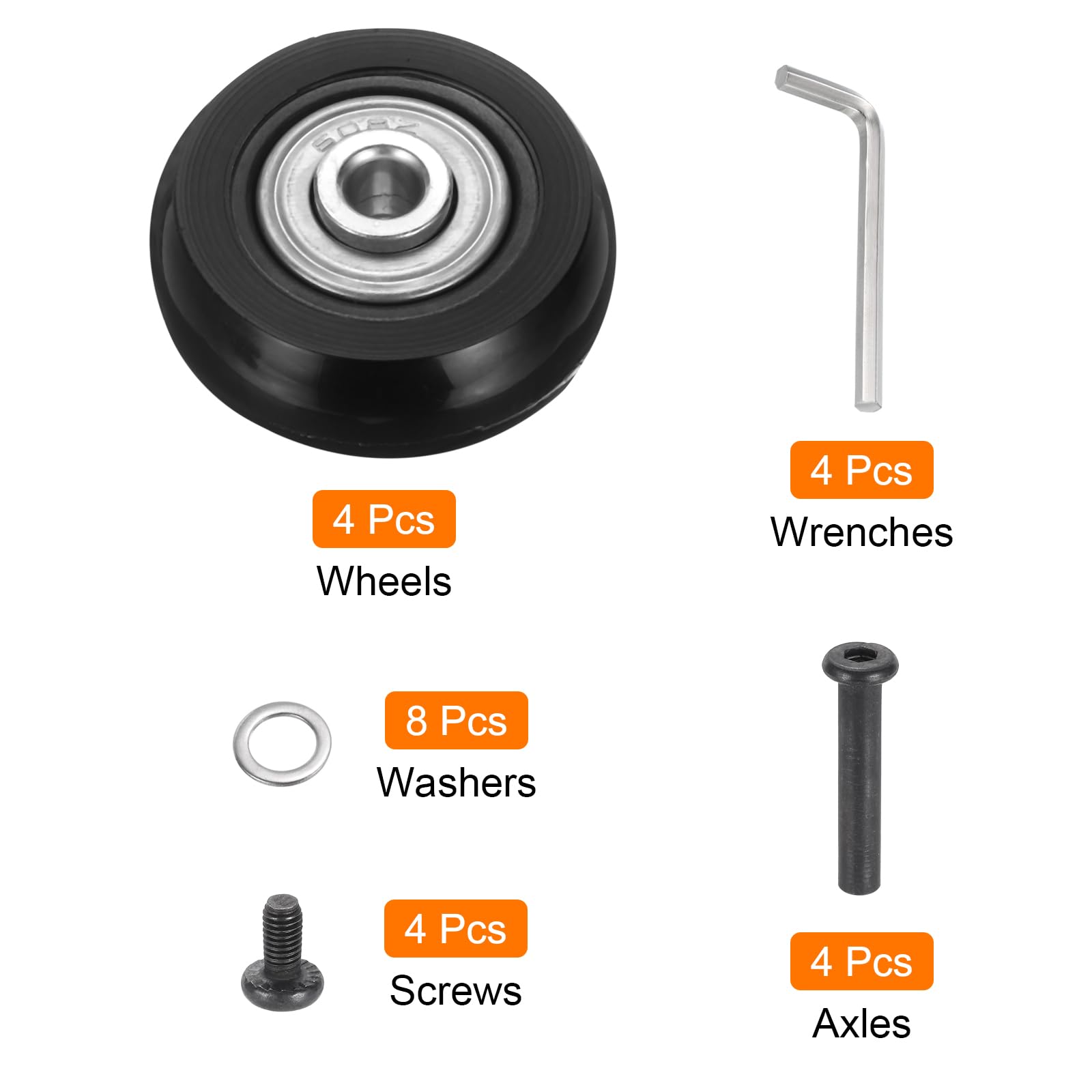 Louniikla roulettes pivotantes de 50 mm en Nylon de 2 Pouces à 360 degrés Pour roulettes de