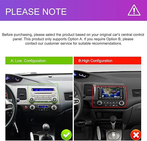 Miniatura 8 de 8Core 4G+64G Android 15 Radio de coche para Honda Civic 2006 2007 2008 2009 2010 2011, Rimoody Car Stereo Wireless CarPlay Android Auto GPS 5G-WiFi