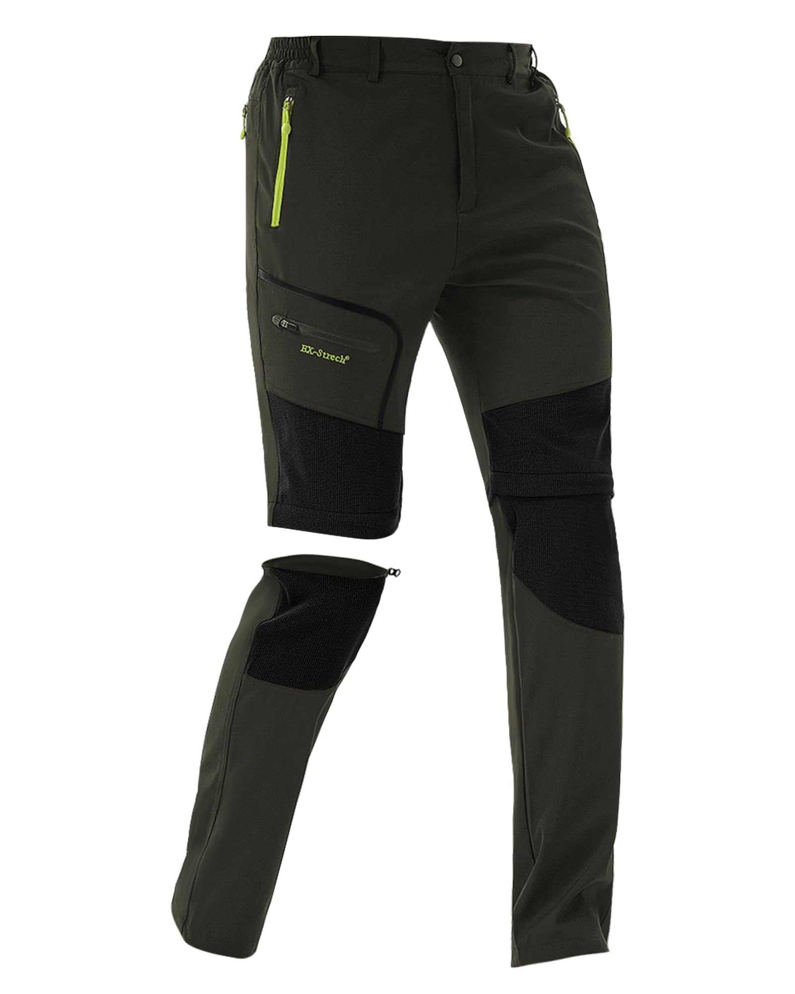SANMIO - Pantalones de Trekking para Hombre, Pantalones funcionales, Softshell Impermeable, Pantalones al Aire Libre, Pantalones de Trekking Transpirables a Prueba de Viento