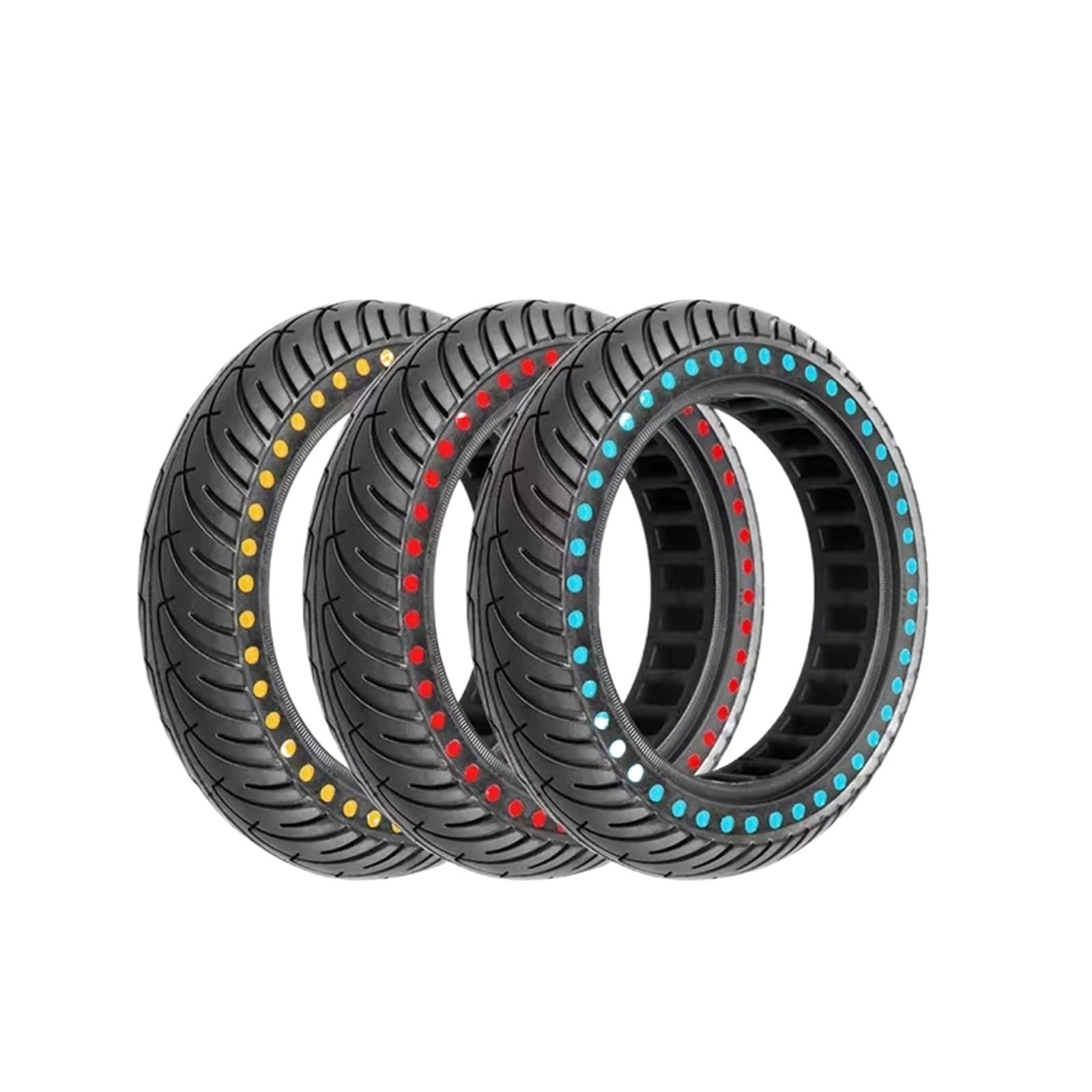 Neumático de Color de 8,5 pulgadas compatible con patinete eléctrico Xiaomi, neumático sólido M365 Pro 1S Pro2, repuesto delantero trasero, neumático de panal de 8,5"(Color:Yellow)