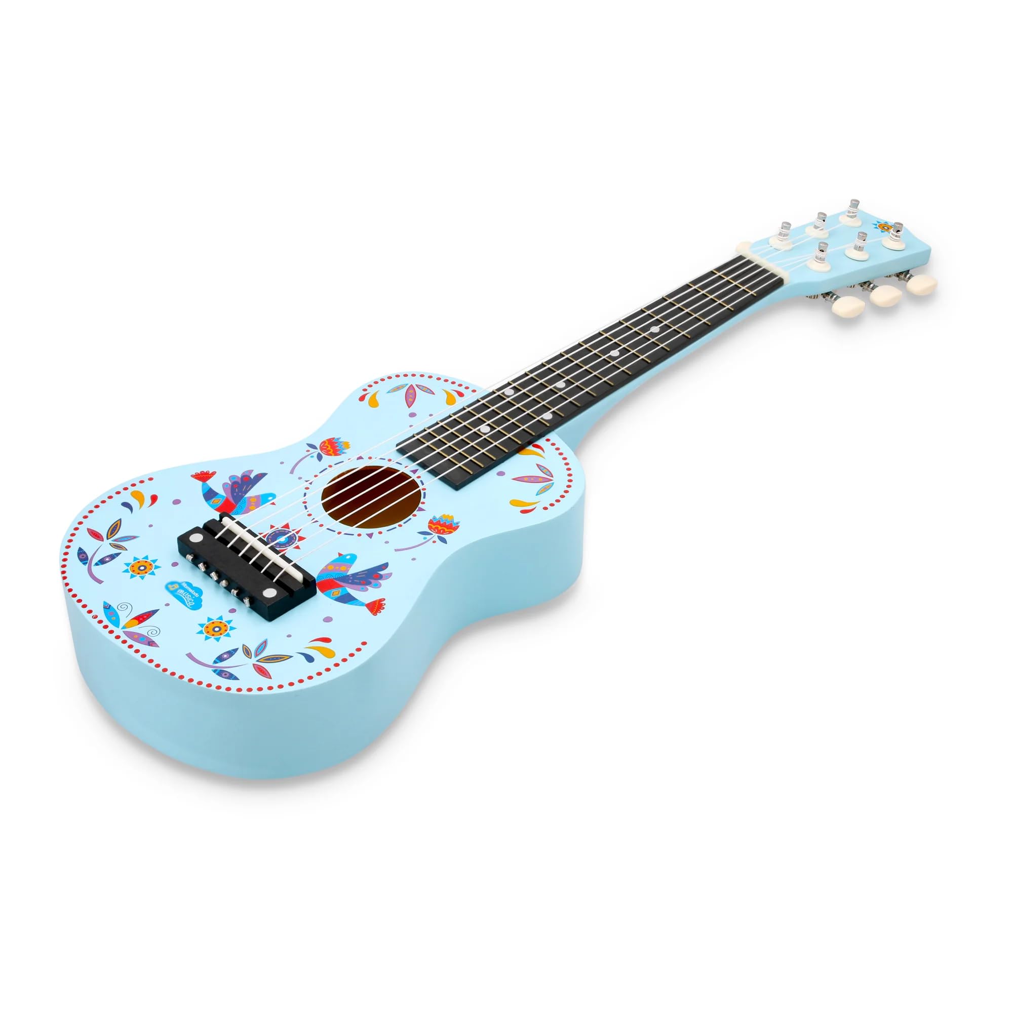 Children’s Blue Wooden Guitar by Marmelada Musica - Mini Guitar for Kids, Toddler Instruments Ages 3-5, Acoustic Instrument for Kids, Beginner Guitars for Kid, Ideal Toy Guitars for Kid Ages 5-9, Blue