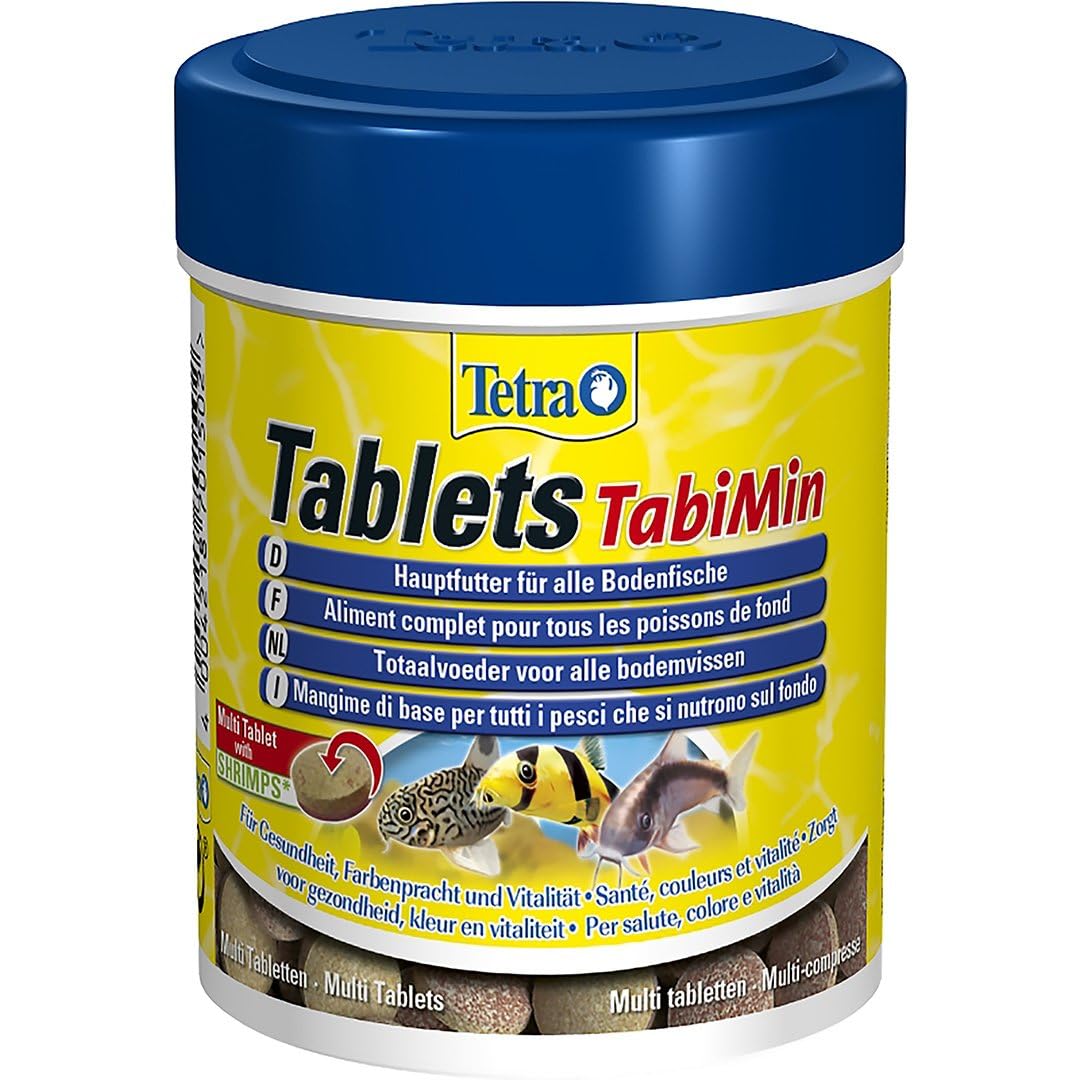 Tetra Tablets TabiMin - Alimento en pastillas para todos los peces de fondo, lata con 275 pastillas