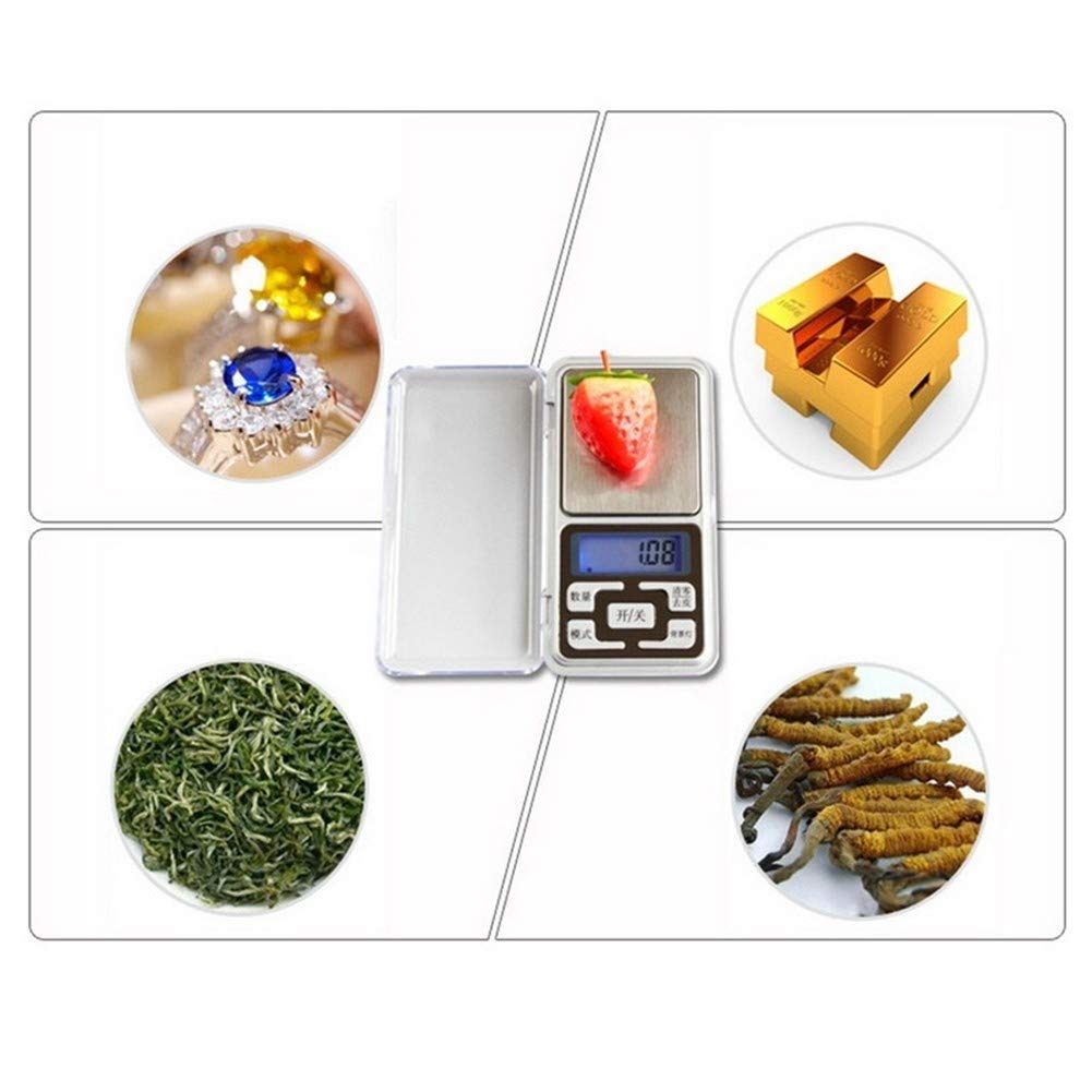 Schmuckwaage Hochpräzise elektronische Waage, LCD-Gold-Taschenwaage, geeignet für Schmuck, Lebensmittel, Kaffee, Kräutermedizin, Pulver (Größe: 200 g/0,01 g) (500 g/0,01 g)
