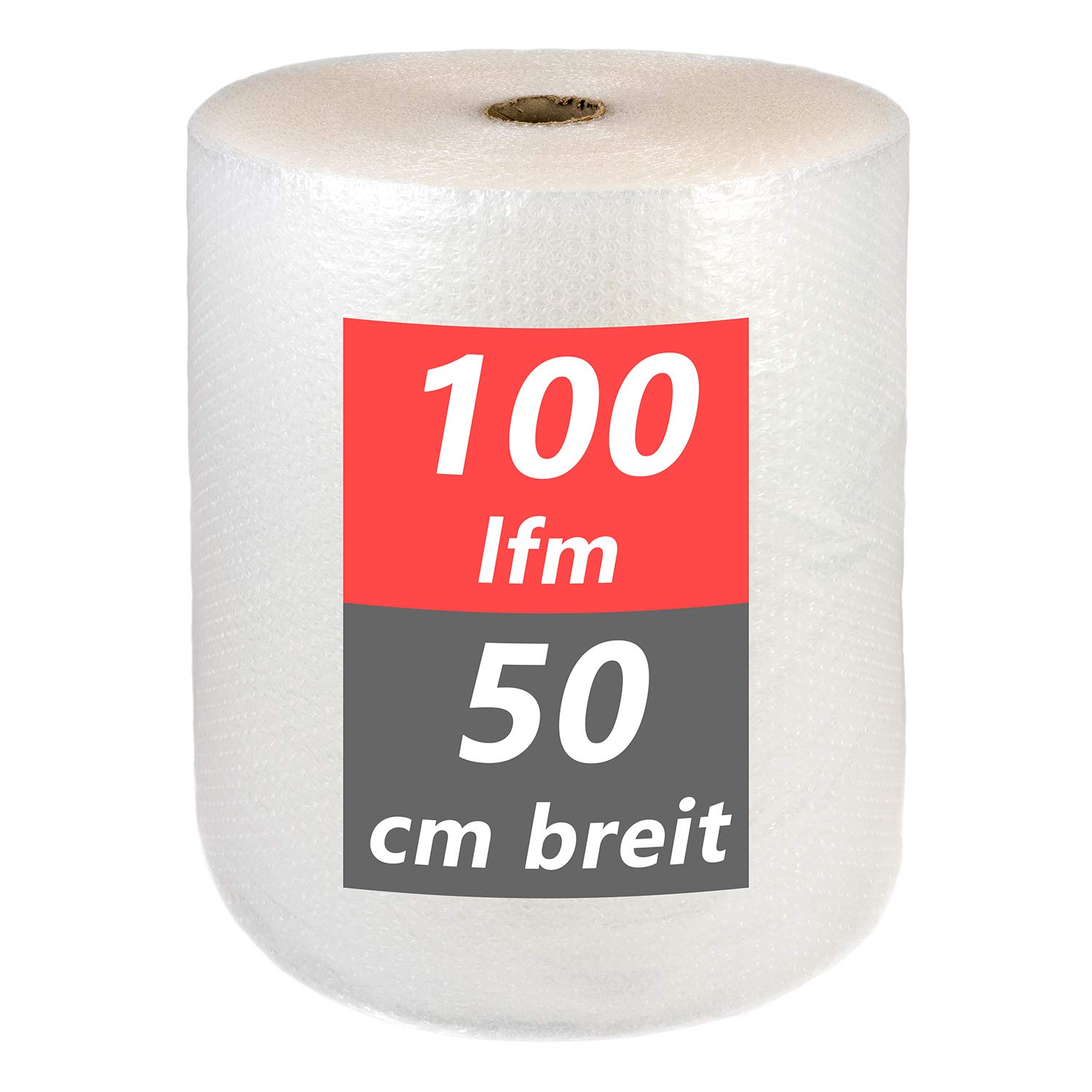 Luftpolsterfolie 50cm x 100m, Noppenfolie für Umzug, Verpackungsmaterial für Versand, 2 Rollen