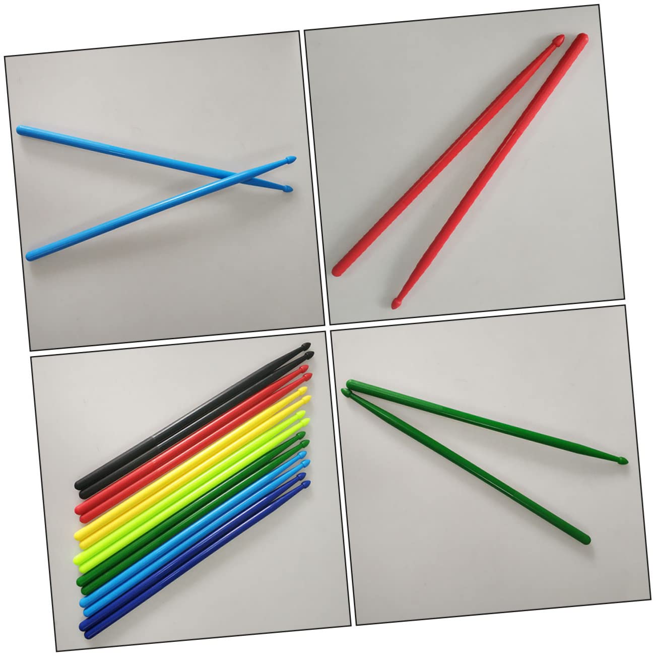 BESTonZON Bacchette in Nylon 5a per Allenare Il Ritmo Queste Bacchette Leggere E Colorate per Anni