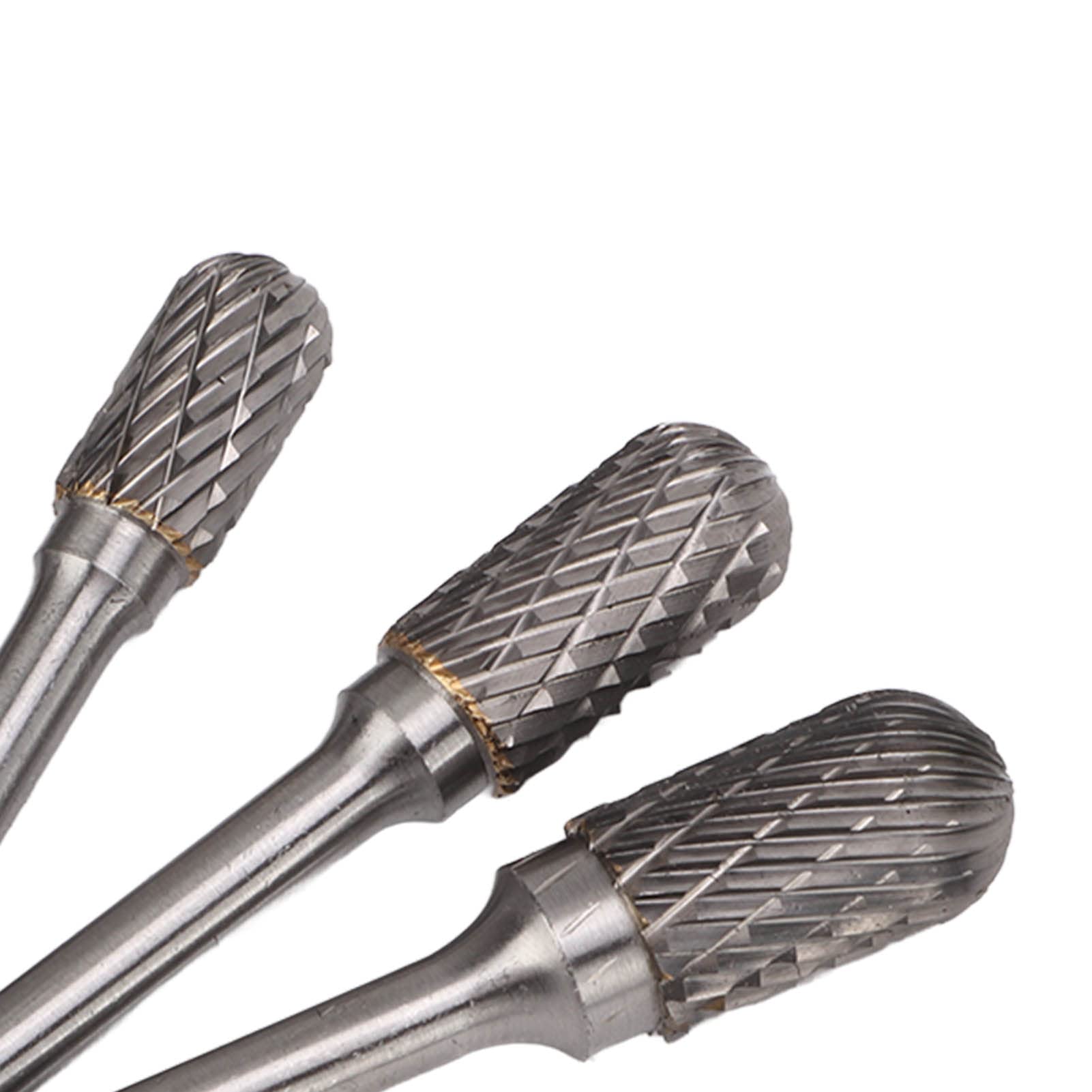 Zestaw pisaków z twardego metalu, podwójne cięcie, trzpień 6 mm, pilnik szlifierski, 5 sztuk wkrętów z twardego metalu do szlifierek tnących, polerowania, wiercenia, rzeźbienia w motoryzacji