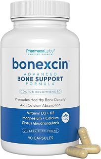 Advanced Bone Support Formula – Calcium, Magnesium, Vitamin D3 & K2 – Bone Density & Strength Supplement for Women & Men – Joint, Mobility, Menopause & Osteoporosis Support – 90 Capsules