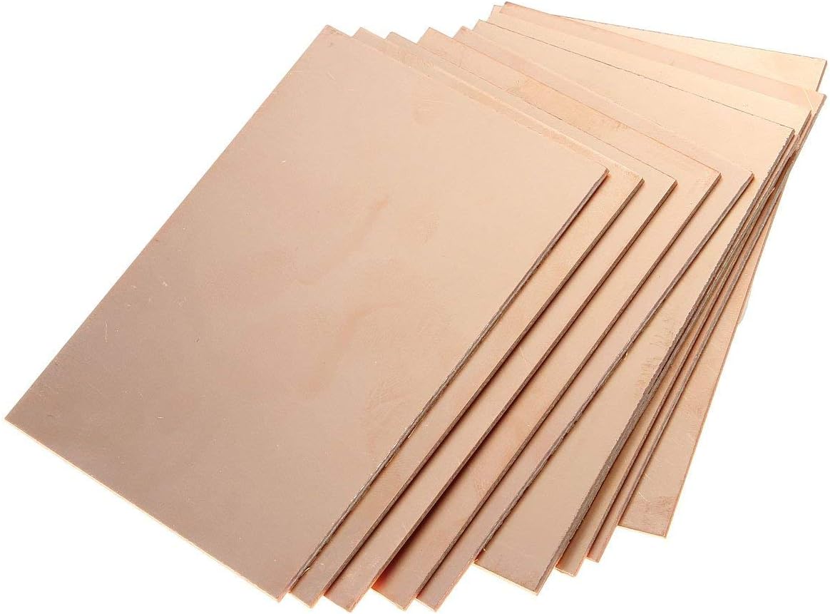 Copper Clad for PCB making Single Sided (12X12 inch, 30cmX30cm, FR4 Glass Epoxy, 5Piece)