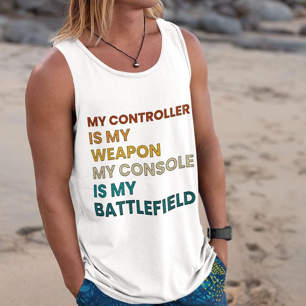 Gamer Quote Tank - Trendy Workout Tank - Printed Jersey Tank