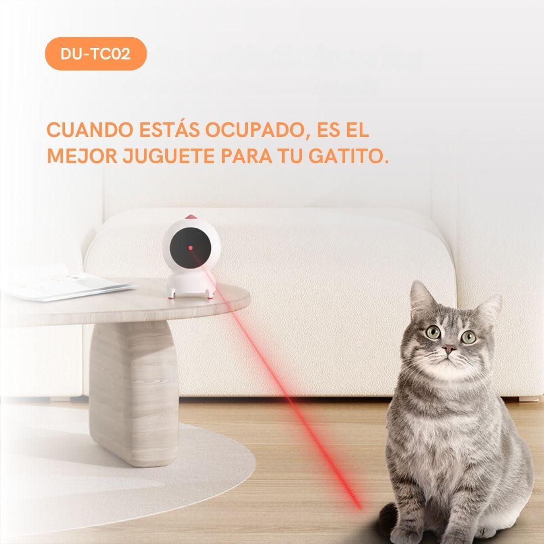 Belson DU-TC02 Jouet interactif pour chats | Laser infrarouge avec contrôle manuel | Connecté à votre smartphone via App | Mode de jeu automatique