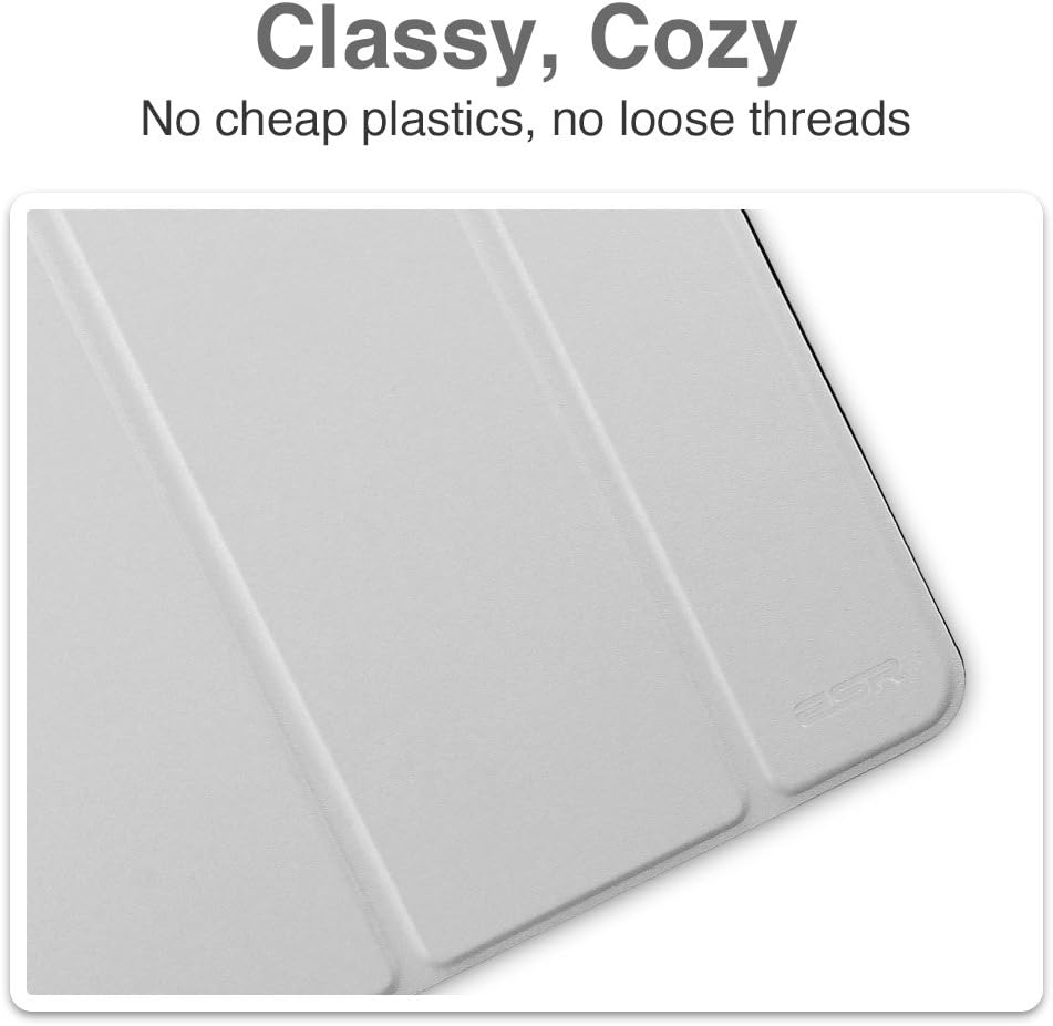 ESR Yippee Trifold Smart Case for iPad Pro 12.9 2017, Lightweight Trifold Stand Case with Auto Sleep/Wake Function, Microfiber Lining, Hard Back Cover for iPad Pro 12.9" 2017 (Silver Gray)