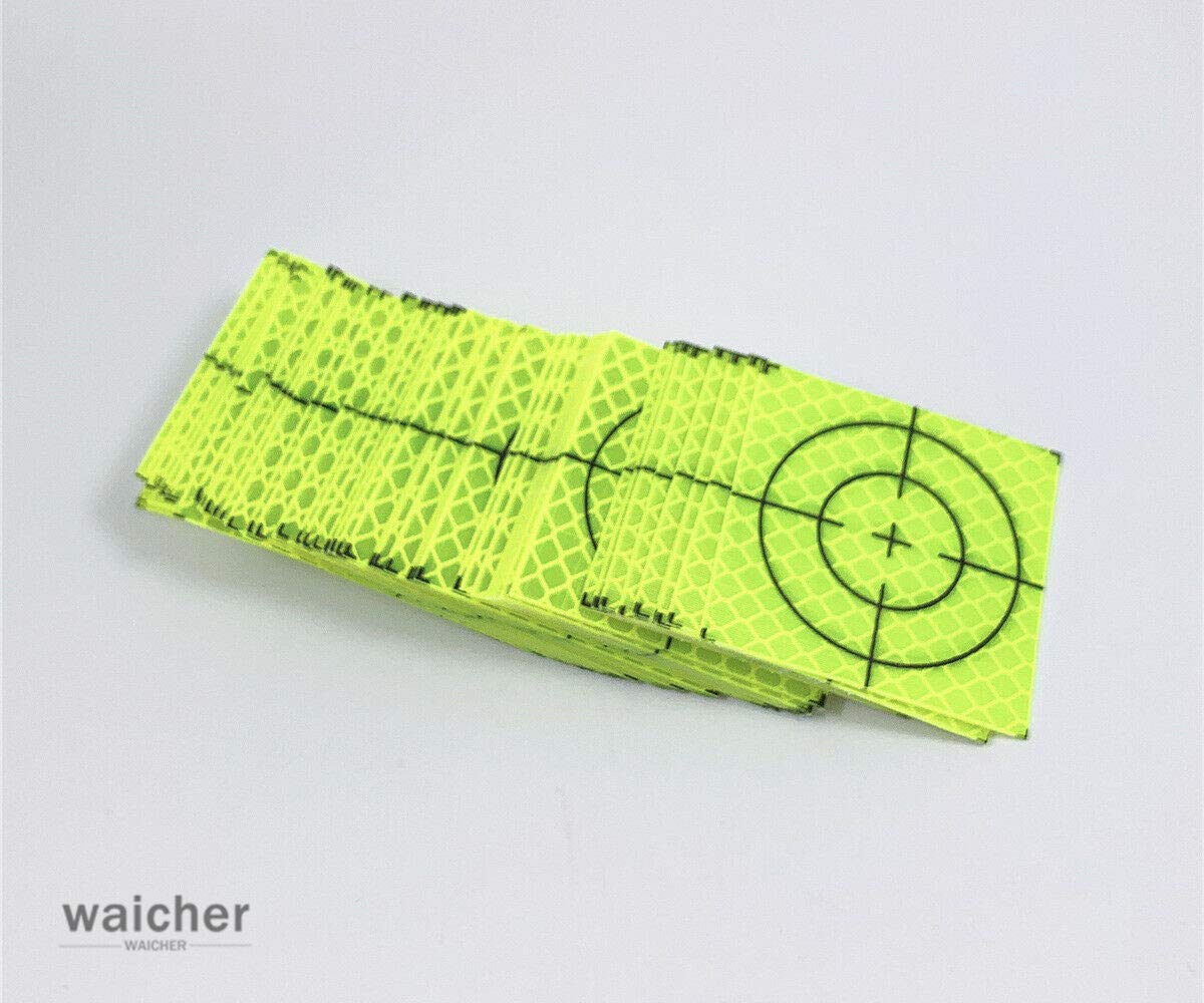 New 100pcs Super Power Green Reflector Sheet 50x50mm Reflective Tape Target