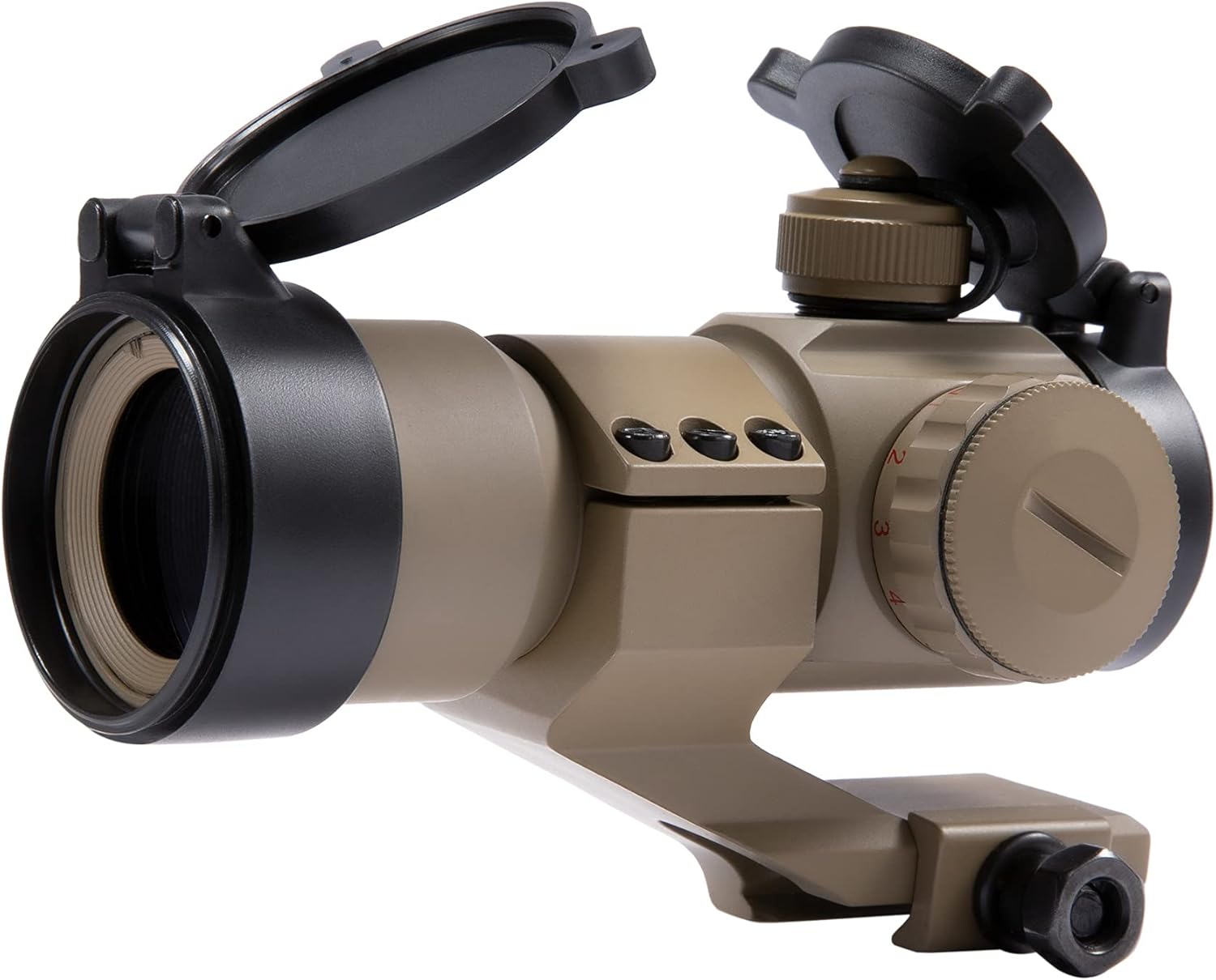 Pinty 1x30 4 MOA Red Green Dot Tactical Reflex Sight with Picatinny Cantilever Mount Black, Khaki (Black) : Sports & Outdoors