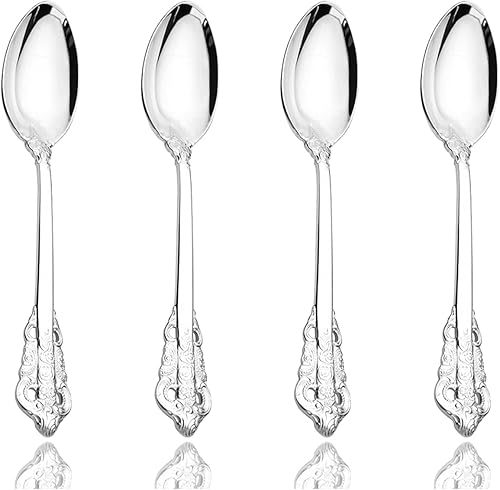 Miniatura 10 de JASHII Juego de cubiertos de acero inoxidable de 20 piezas, incluye cuchillos, tenedores, cucharas, pulido espejo, apto para lavavajillas, servicio