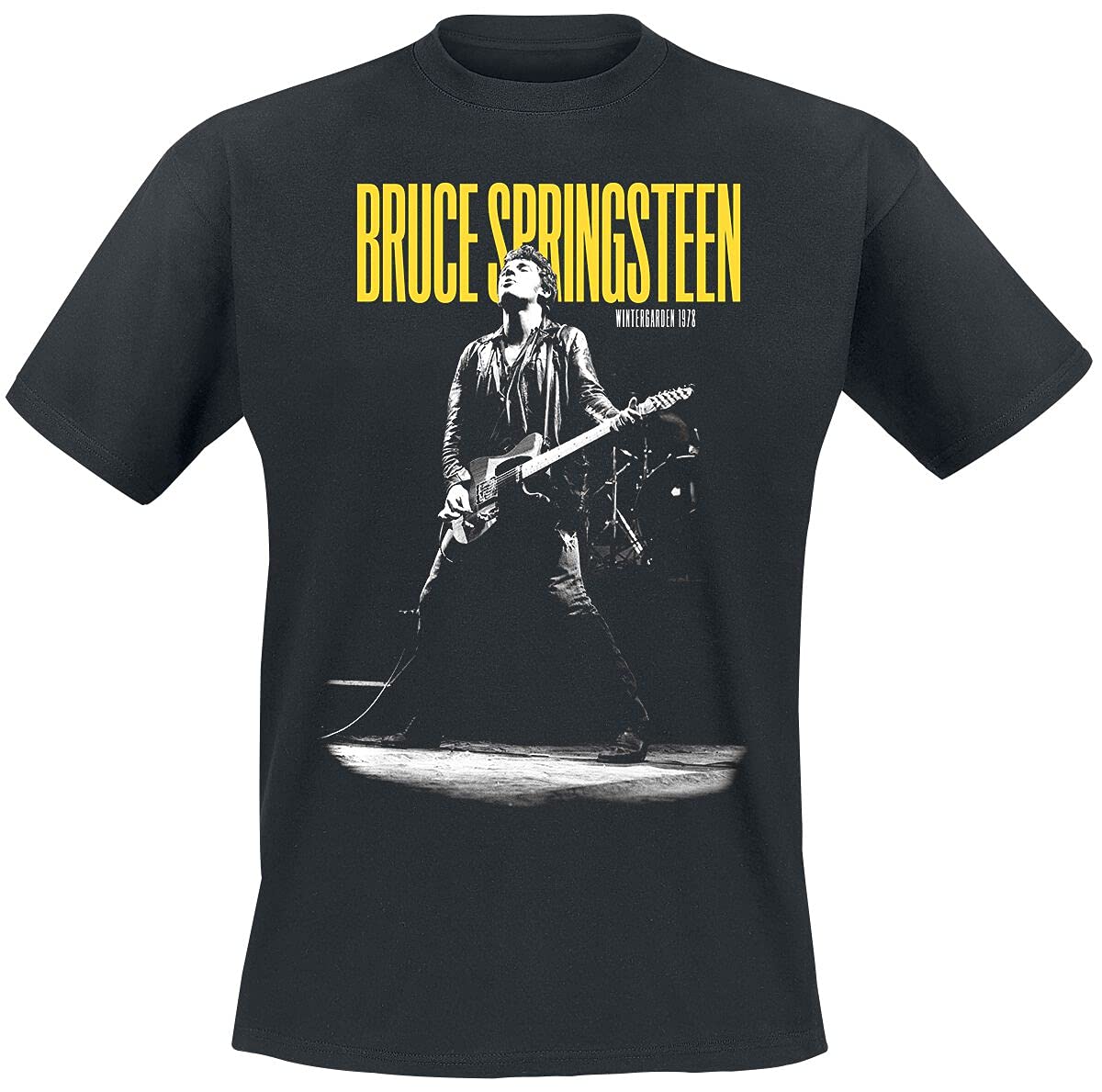 Bruce Springsteen T Shirt Winterland Ballroom Guitar Official Mens Black L