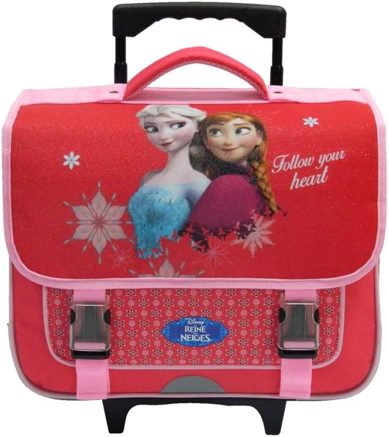 Bagtrotter FROSI18SIST Queen of Snow/Frozen Schoolbag Trolley, Size-38 x 14 x 33 Cm, Colour-Pink