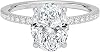 3CT Sterling Silver Engagement Rings AAAAA Cubic Zirconia CZ Wedding Bands For Women Oval Solitaire Simulated Diamond SilverGold Size 5-10