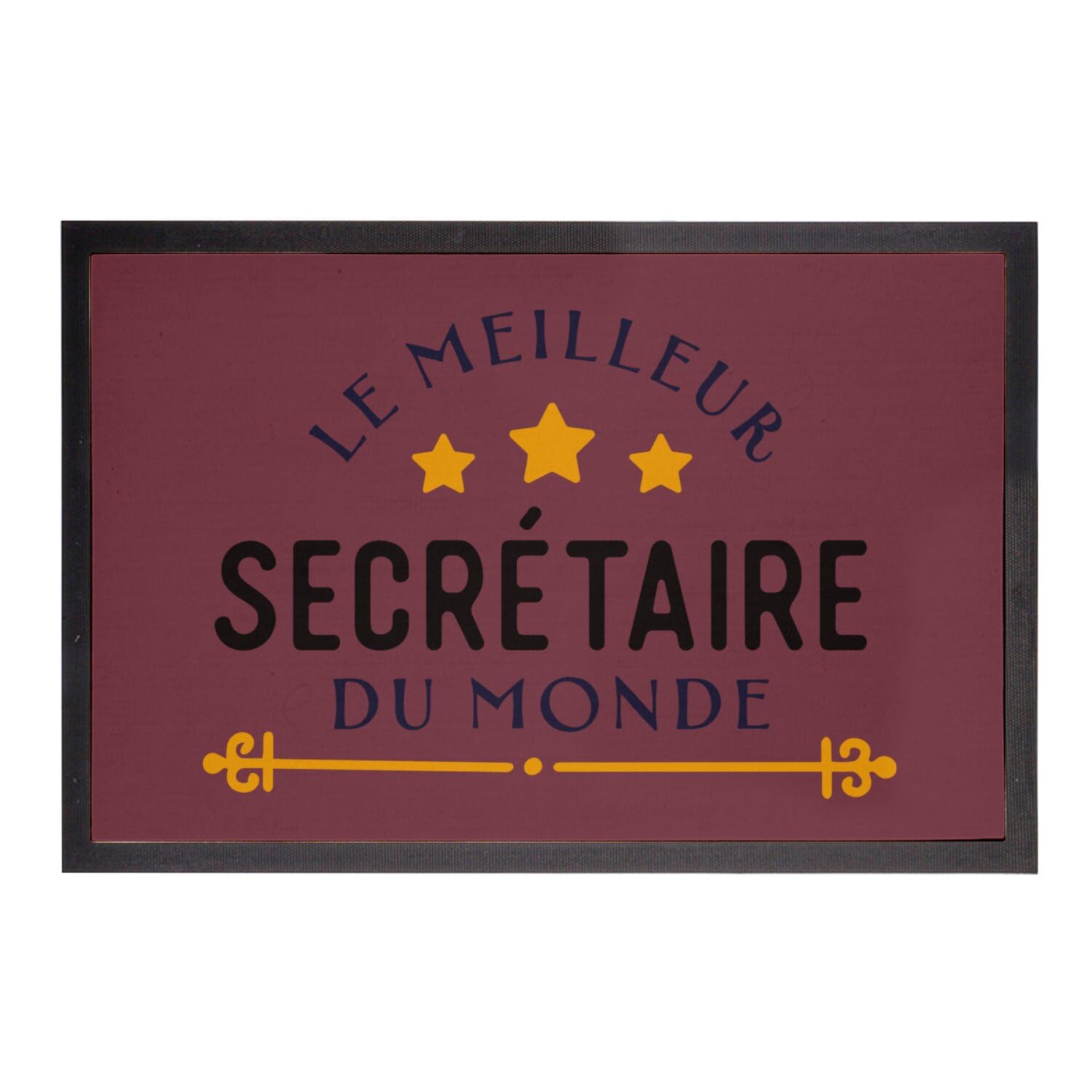 Paillasson secrétaire entreprise rouge pour décorer l'entrée du bureau ou de la maison
