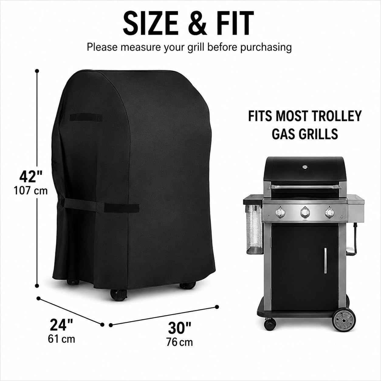 Funda Barbacoa Carrito para Campingaz 3 Series Classic LS Plus 2014 | Tela Oxford 210D | Resistente | Cordón Ajustable | Cierre Gancho Bucle| Fácil Limpieza | Protección UV | Impermeable