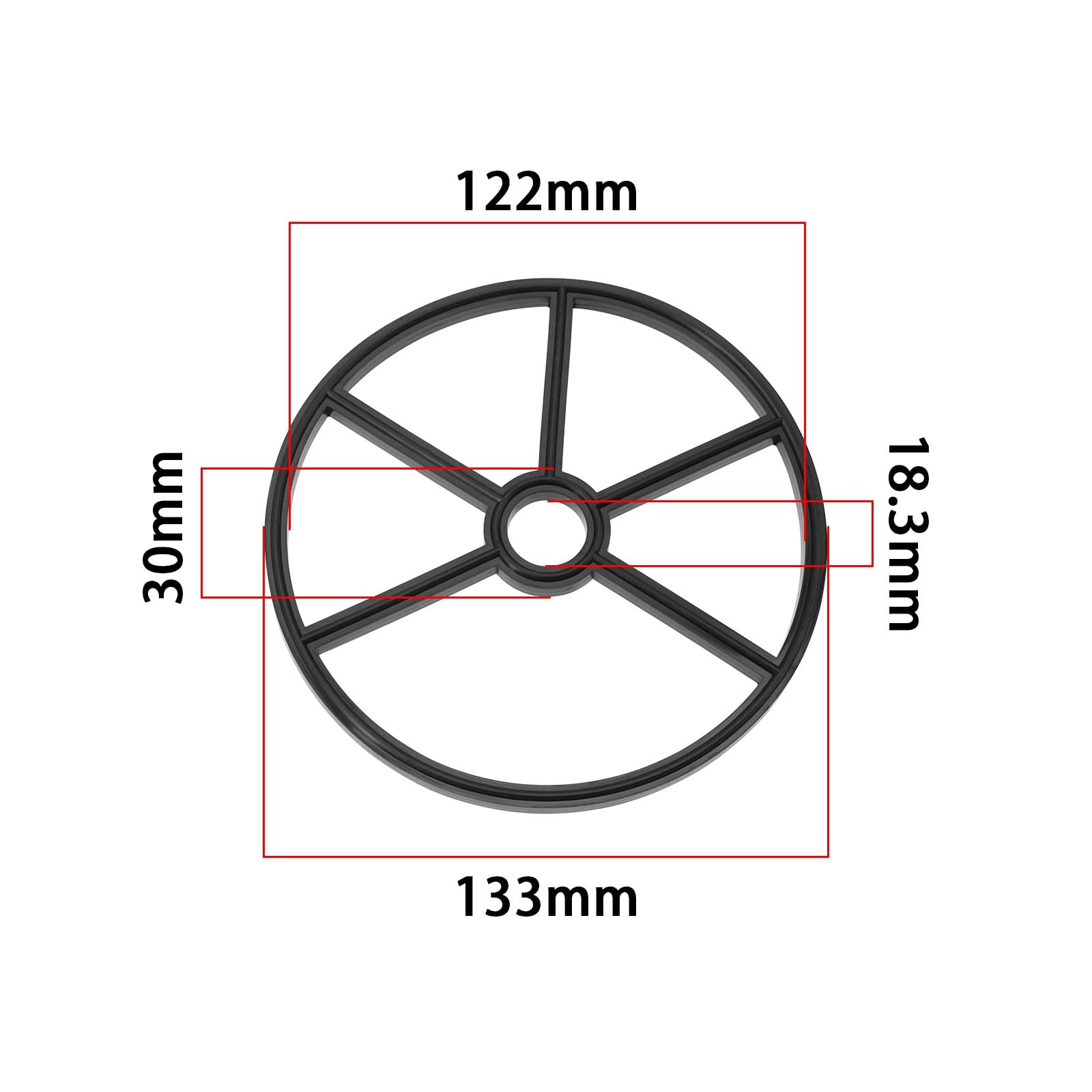Lot De 2 Joints Étoile Caoutchouc – Compatible Vannes Hayward Multiport S200 & Pro Series – Remplacement Anti-Fuite Filtre à Sable