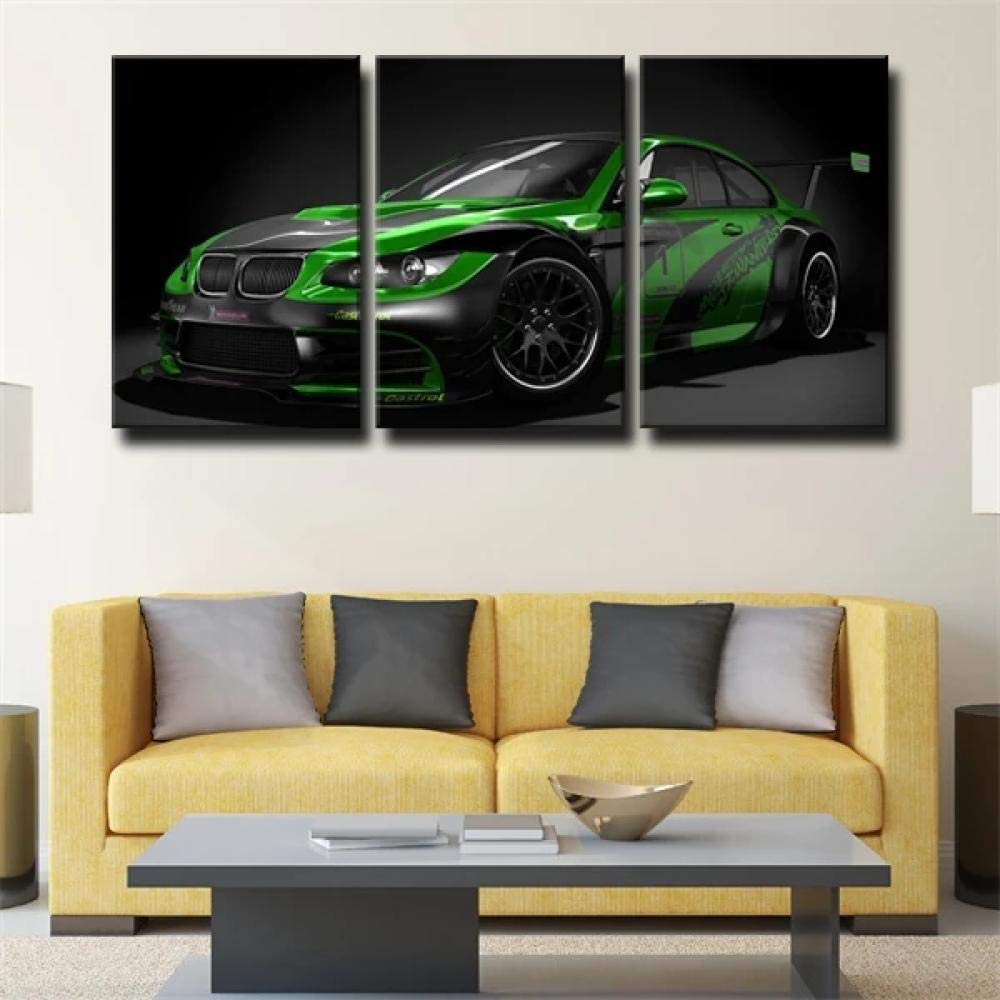 Arte del Coche BMW M3 Deportes Cuadro Paneles múltiples Tríptico 3 Piezas impresión en Lienzo Listo Colgar Impresiones Fotos sobre Lienzo Modernos Cartel Decoración