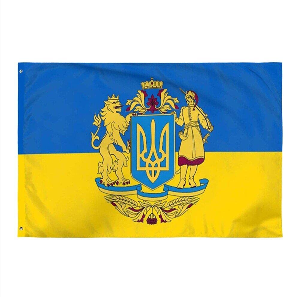Ericetion Ukraine Ukrainian Flag - Brightly Colored National Flying Flag With Edges For Banner Decoration (3Ftx5ft Or 150X90cm)