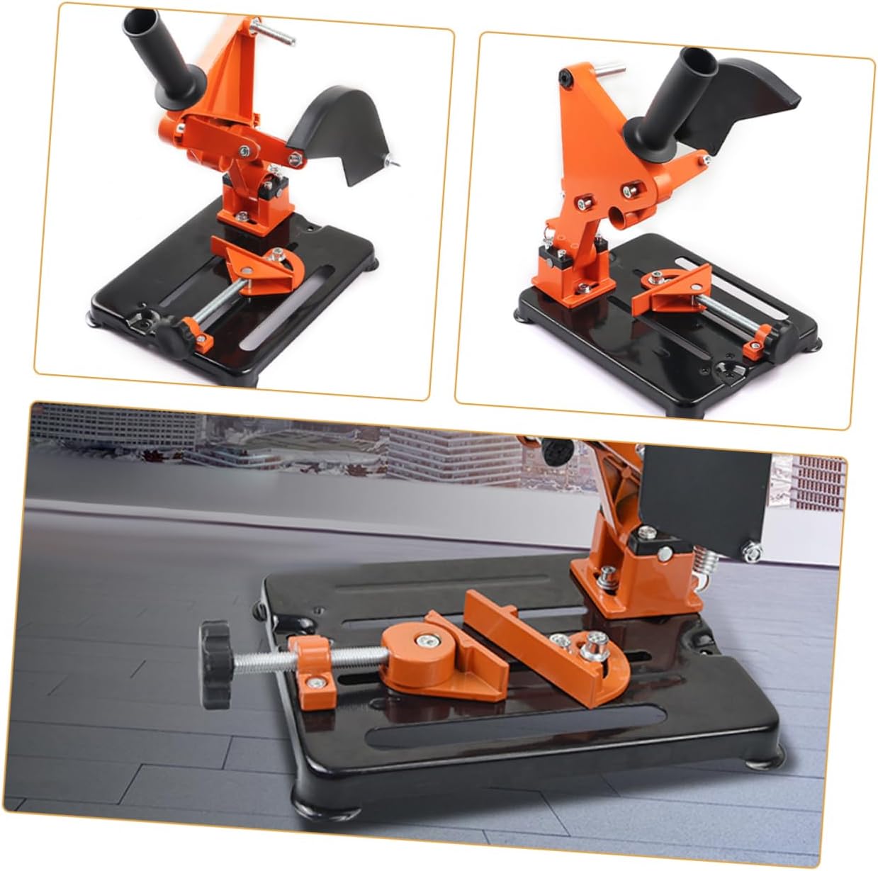 1set Angle Grinder Support Stand Multi-functional Bracket Holder for Cutting Machines Compatible Angle Grinders Sturdy Design for Easy Use Workshops and Construction Sites