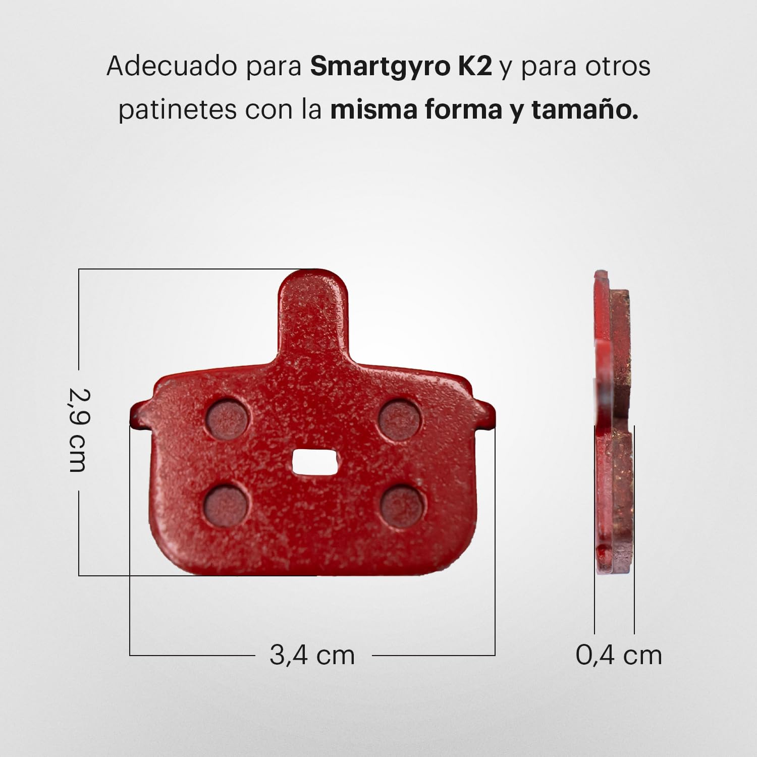 smartGyro Oryginalny zamiennik - klocki hamulcowe do smartgyro K2 - opakowanie 2 sztuki