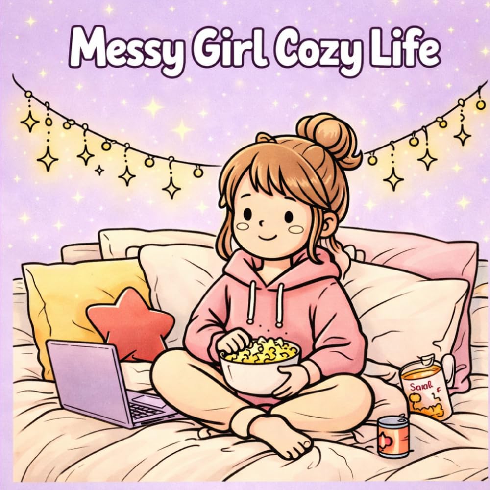 Messy girl cozy life colouring book