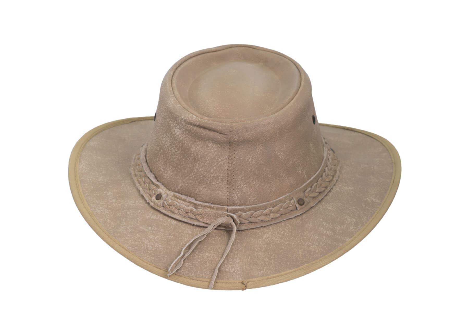 Walker and Hawkes - Chapeau Canyon - Galon tressé - Cuir de Vachette - Outback