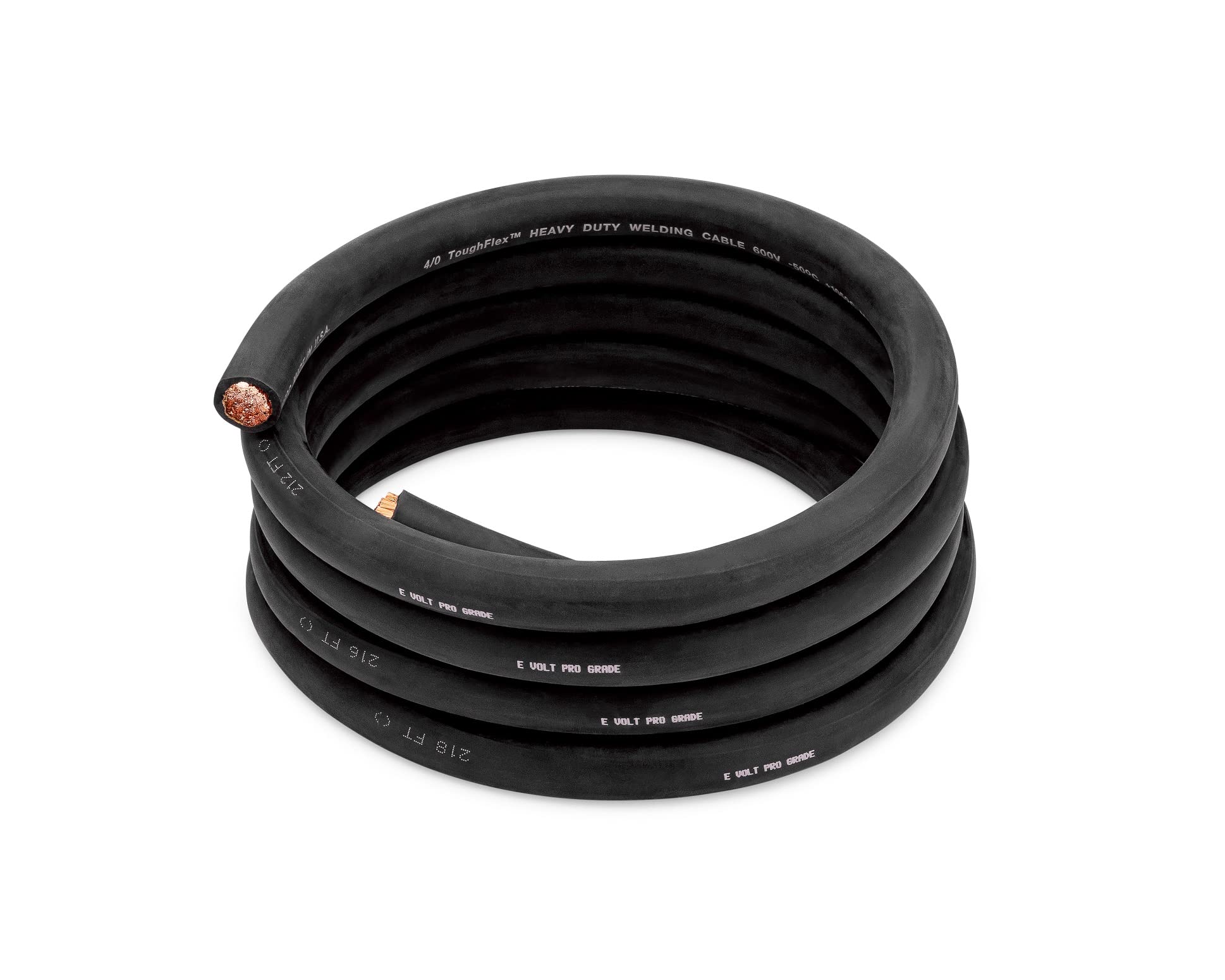20 Feet 2 AWG Copper Welding Cable – Blue, 600V, Pure Copper, EPDM Jacket – Made In USA By ACDC - View #3