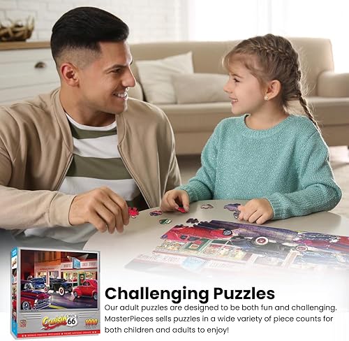 Miniatura 4 de MasterPieces Cruisin' Route 66 - Rompecabezas de 1000 piezas de colección.