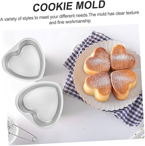 Miniatura 4 de LIFKOME Molde para pastel de corazón, molde para galletas, muffins, molde para pasteles en forma de corazón, moldes para hornear pan, molde para