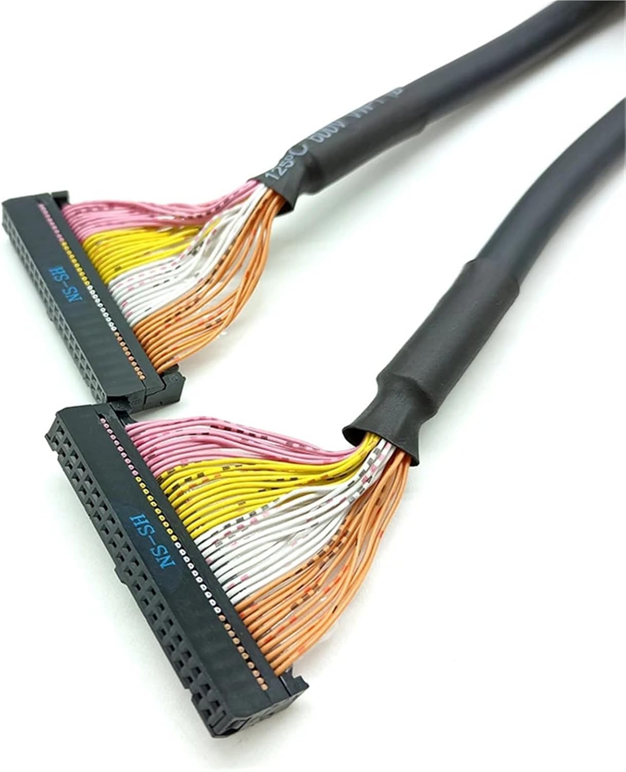 Connection Cable 10 20 30 34 40 50 64 Core Pin IDC Terminal Block Multi-core Signal Shielding Wire FC-2.54 Connector(1m,IDC20-IDC20)