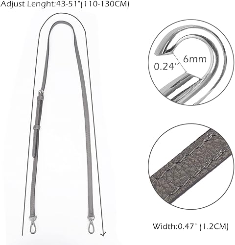 Miniatura 76 de Correa para bolso de mano Live UP, correas de cuero genuino de repuesto para bolso cruzado Marrón