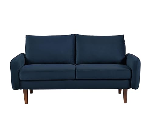 Miniatura 10 de Kent Sofá biplaza de terciopelo para salas de estar modernas y espacios compactos, cómodo sofá de 2 plazas, muebles de estudio con diseño elegante,