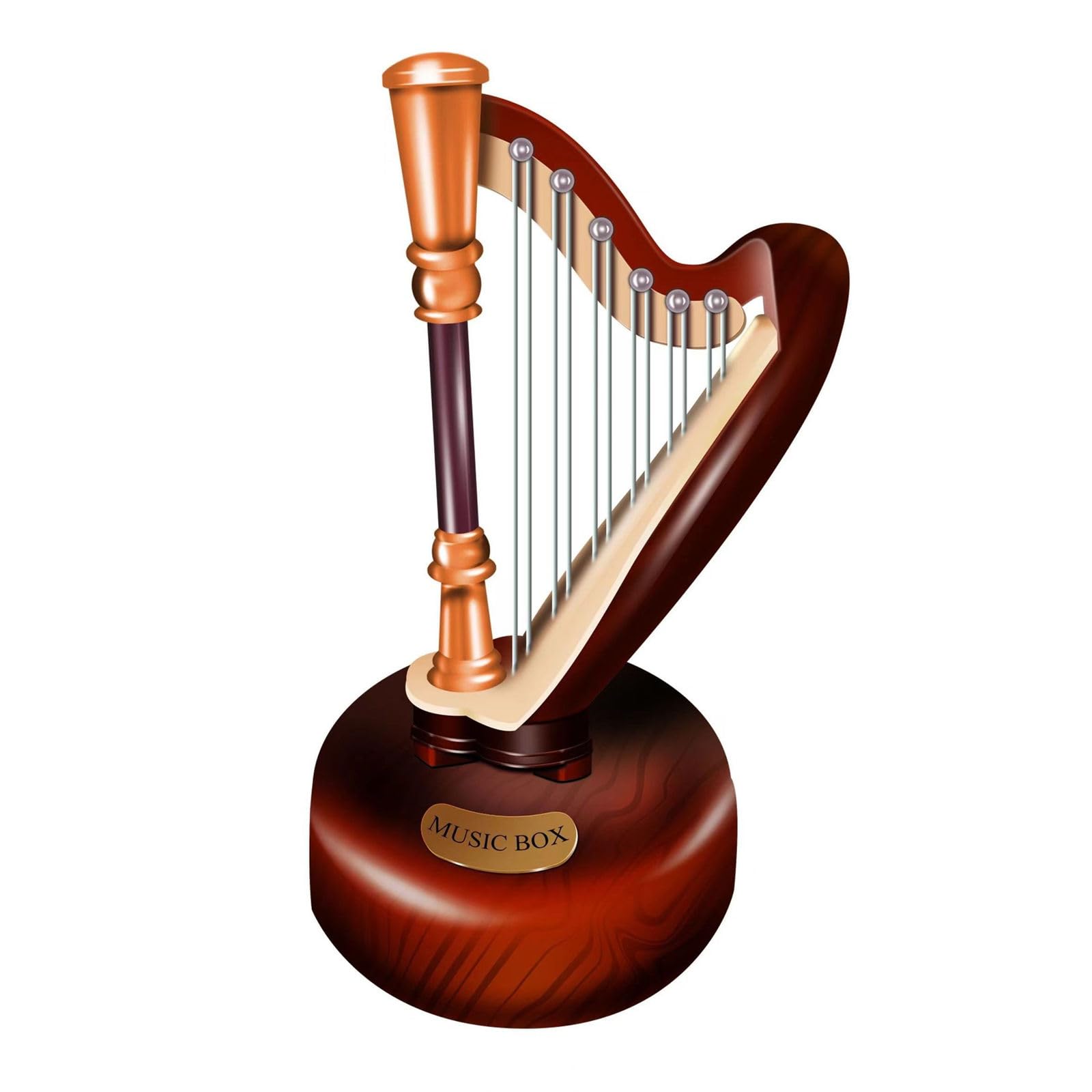 Lerpwige Violin Music Box Wind Up Musical Box Violin with Rotatings Base Minis Replicas Instrument Model Desktop Ornament Miniature Instrument