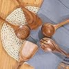 Wood Utensils Set for Cooking, Teak Wooden Utensils Set Wood Spatula for Nonstick Cookware Kitchen Utensils Set 5 #2