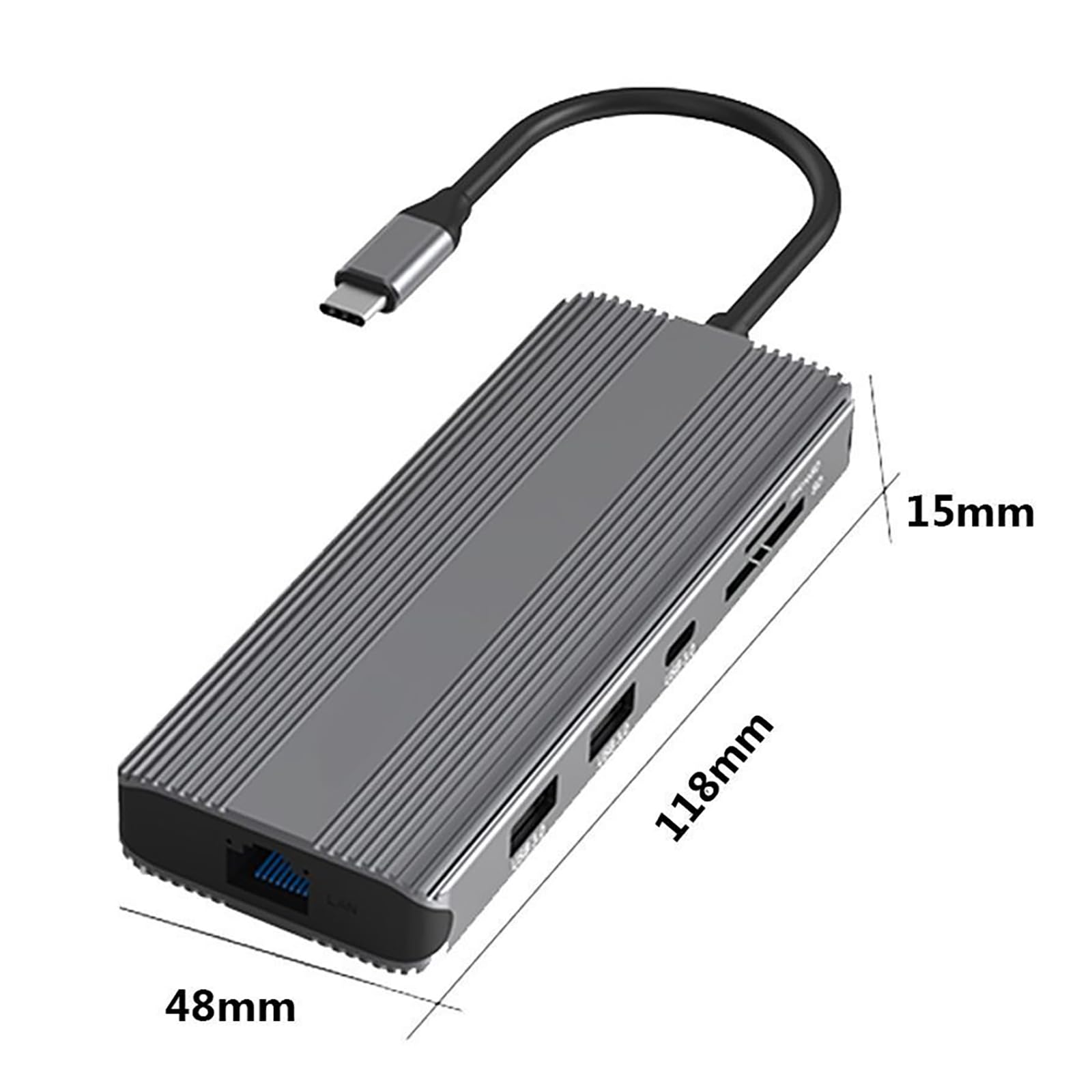 Docking station 8K, 10 in 1, docking station USB-C a doppio monitor per laptop, docking station multiporta USB C per MacBook (101HDP8k)