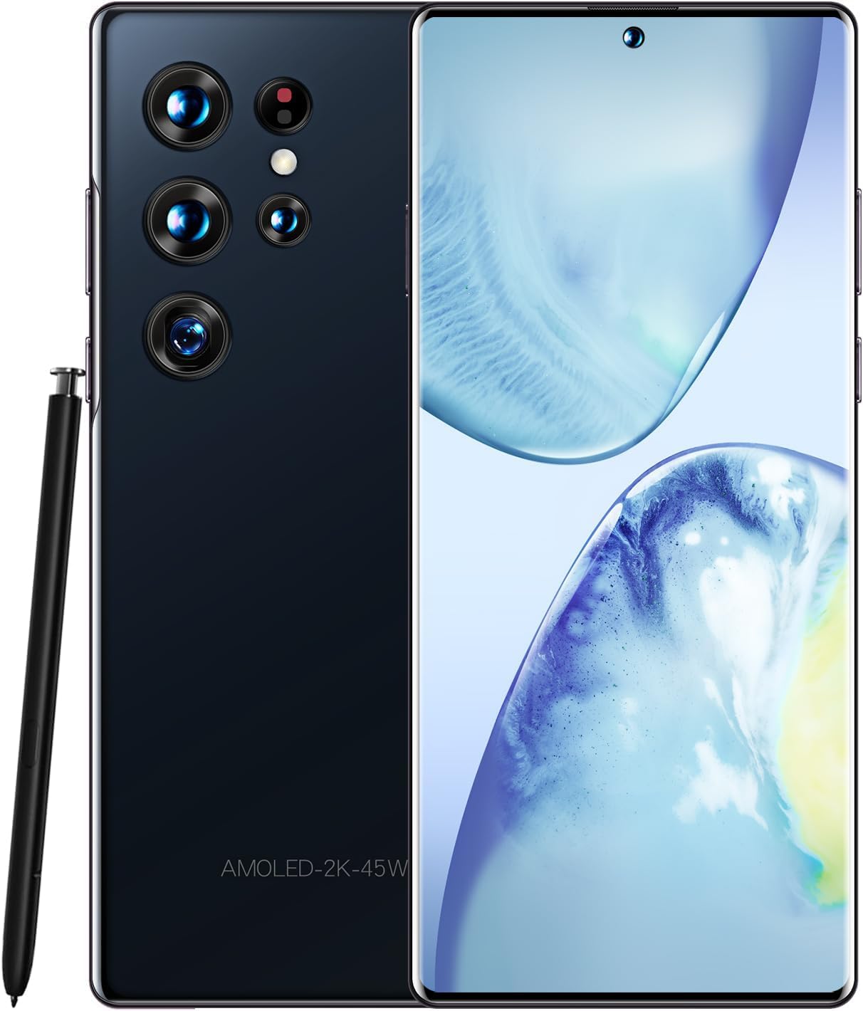 C21 Ultra 5G Unlocked Cell Phone,Android 13 Smartphone, 6GB+256GB, 6.8" HD Display,Octa-Core CPU 6800mAh, 4AI Camera, Support Dual SIM/128GSD/GPS/Wi-Fi/Face/Fingerprint Unlock,Pink (Black)