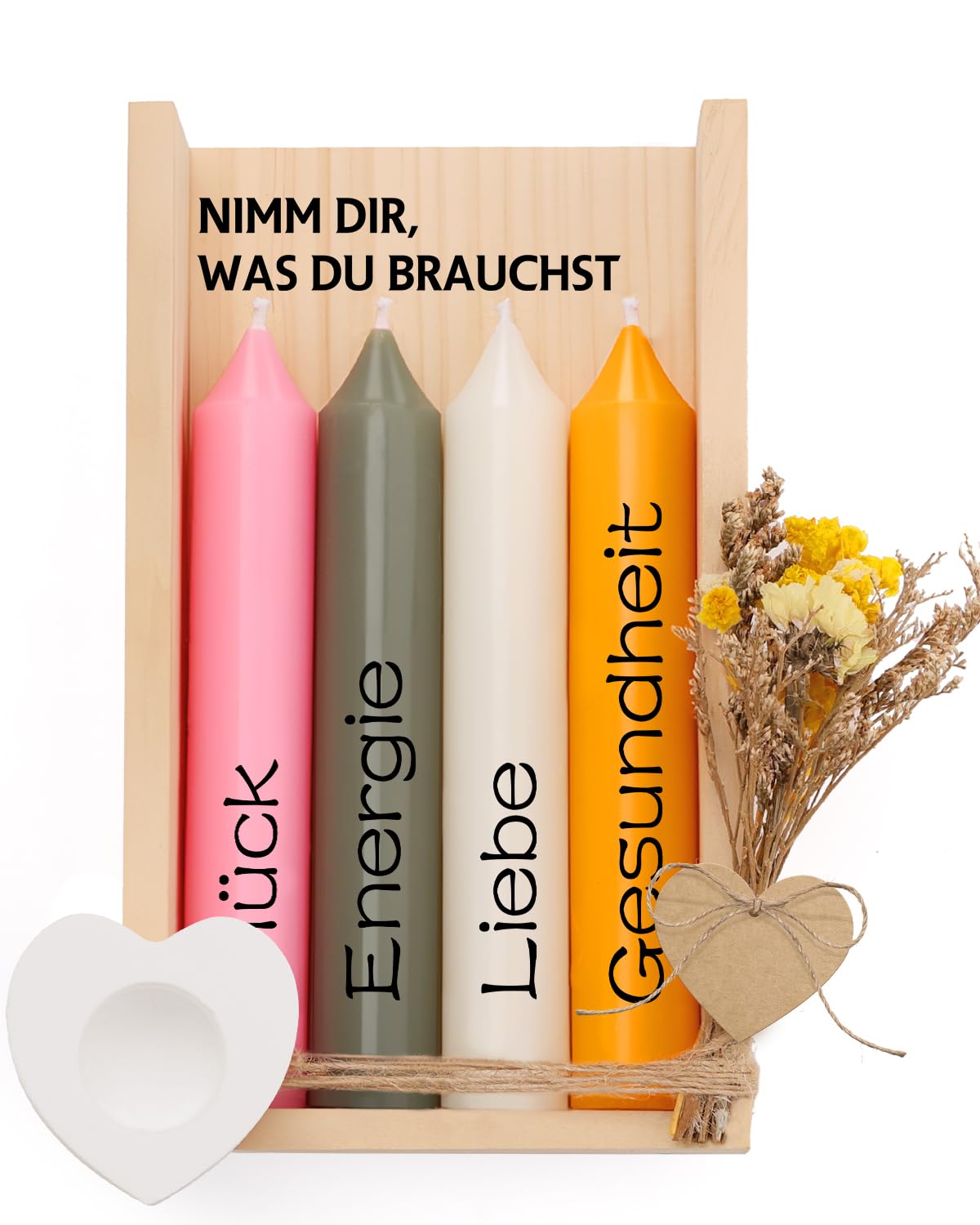 Geschenke für Frauen, Kerzen Geschenkset Freundin, Geburtstagsgeschenk für Frauen Beste Freundin Mama Schwester, Kleines Geschenk für Kollegin Oma zum Ruhestand Geburtstag Weihnachten