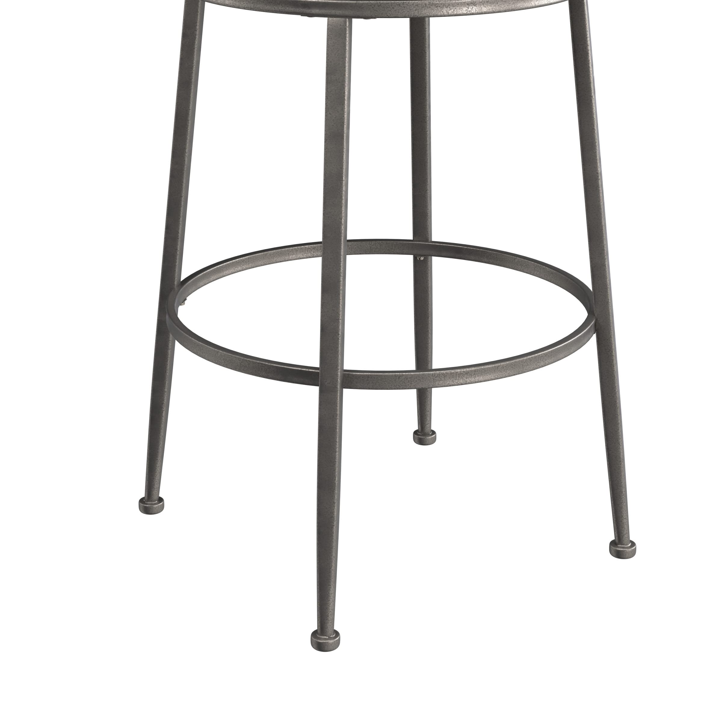 Hillsdale Stewart Indoor/Outdoor Swivel Bar Stool, Barstool, Aged Pewter